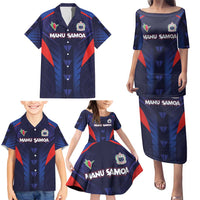 Custom Rugby Samoa Family Matching Puletasi and Hawaiian Shirt Siva Tau Spirit Sporty Vibes LT03 - Polynesian Pride