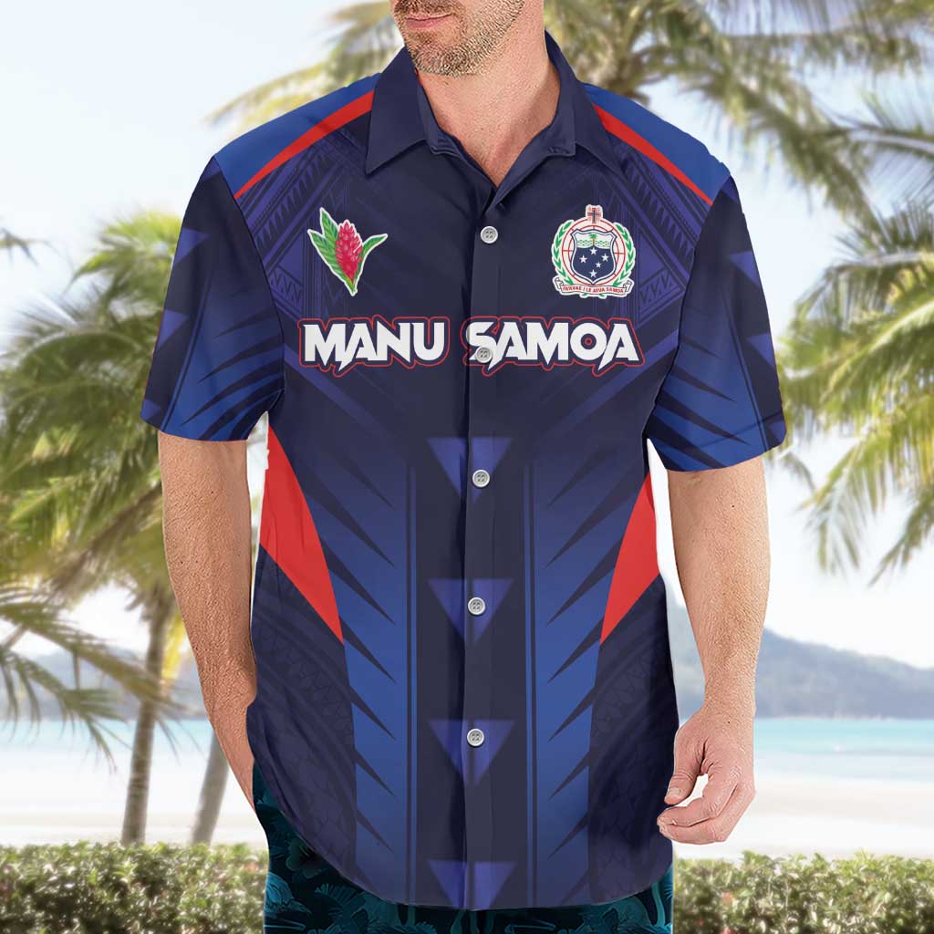 Custom Rugby Samoa Hawaiian Shirt Siva Tau Spirit Sporty Vibes - Polynesian Pride