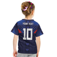 Custom Rugby Samoa Kid T Shirt Siva Tau Spirit Sporty Vibes - Polynesian Pride