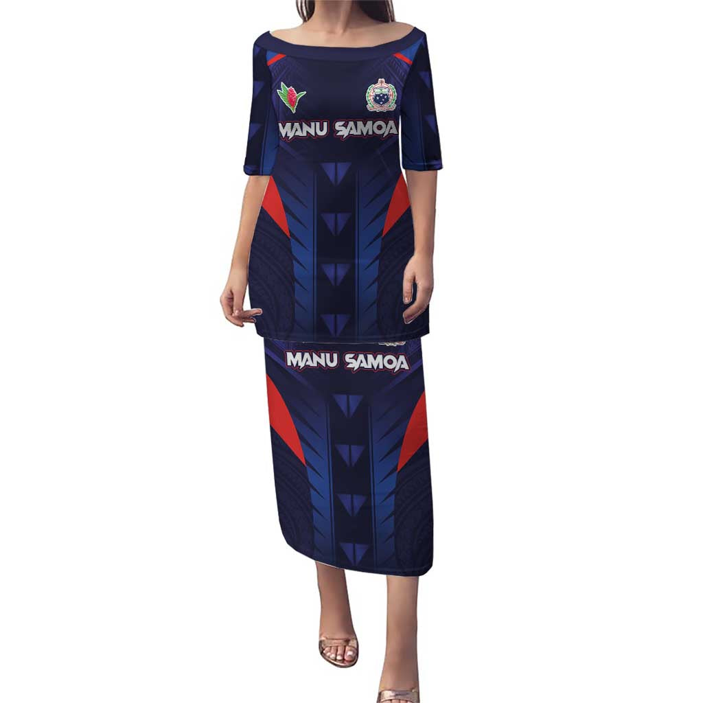 Custom Rugby Samoa Puletasi Siva Tau Spirit Sporty Vibes - Polynesian Pride