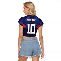 Custom Rugby Samoa Raglan Cropped T Shirt Siva Tau Spirit Sporty Vibes - Polynesian Pride
