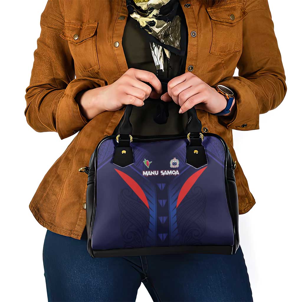 Rugby Samoa Shoulder Handbag Siva Tau Spirit Sporty Vibes - Polynesian Pride