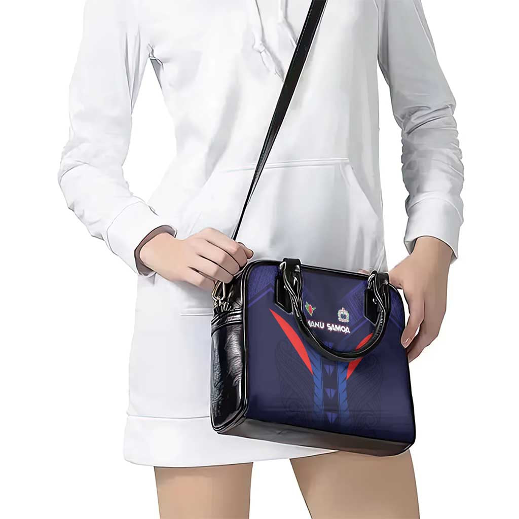 Rugby Samoa Shoulder Handbag Siva Tau Spirit Sporty Vibes - Polynesian Pride