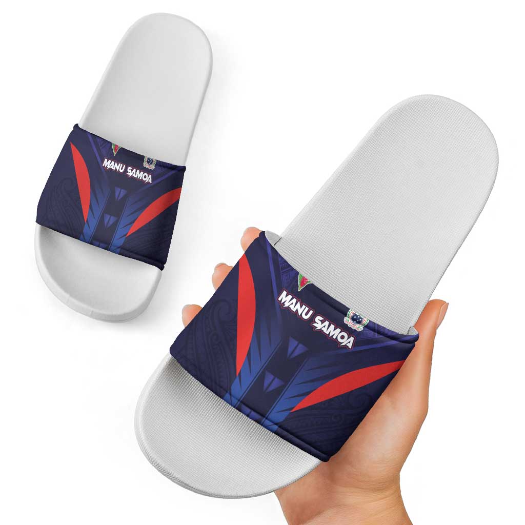 Rugby Samoa Slide Sandals Siva Tau Spirit Sporty Vibes - Polynesian Pride