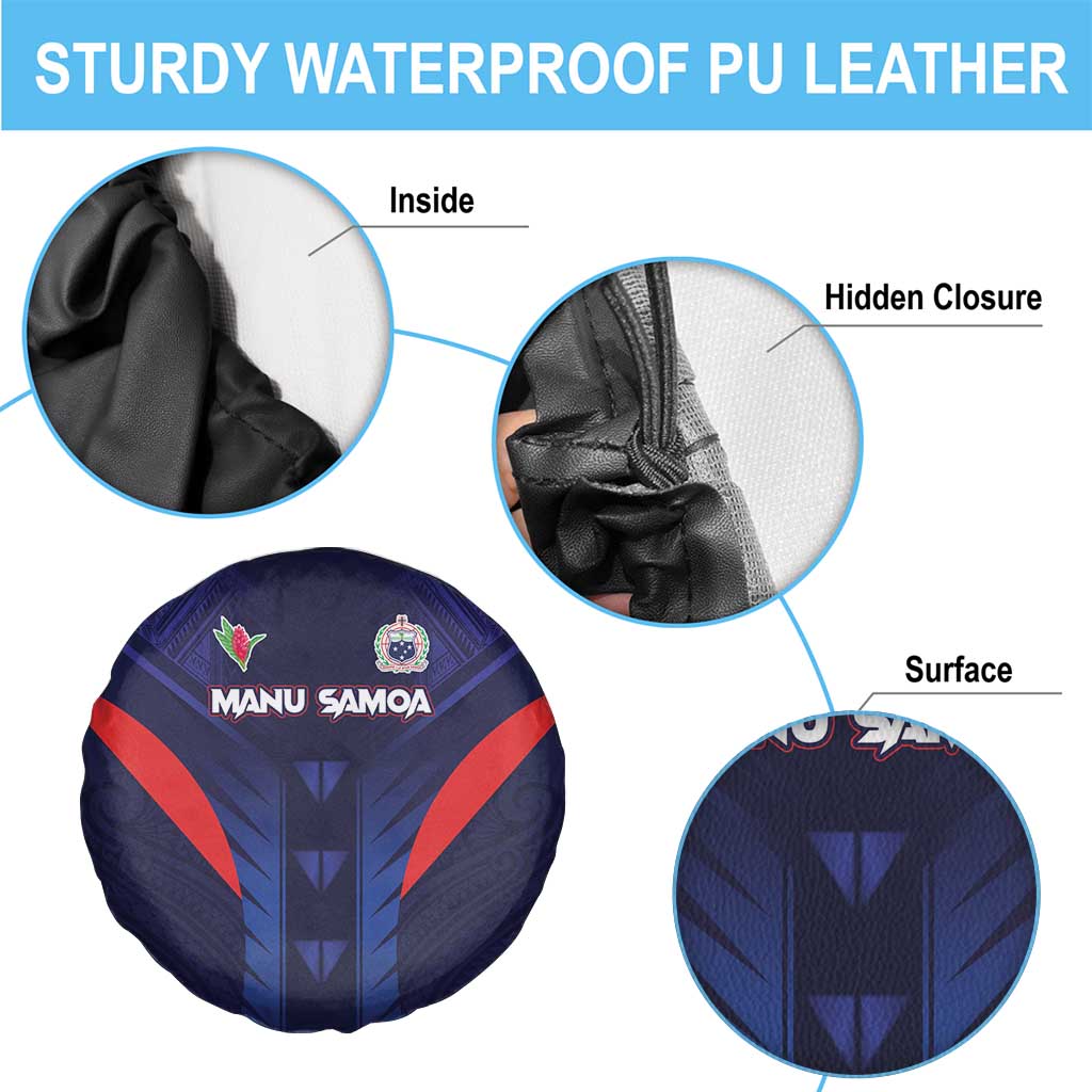 Rugby Samoa Spare Tire Cover Siva Tau Spirit Sporty Vibes - Polynesian Pride