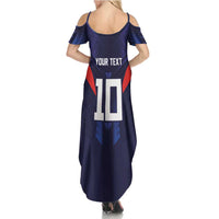 Custom Rugby Samoa Summer Maxi Dress Siva Tau Spirit Sporty Vibes - Polynesian Pride