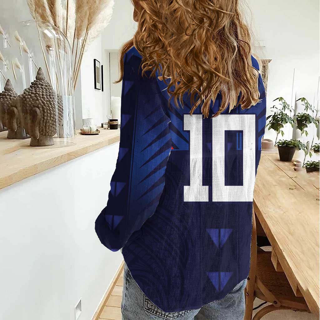 Custom Rugby Samoa Women Casual Shirt Siva Tau Spirit Sporty Vibes - Polynesian Pride