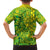 Cook Islands Vaa Polynesian Art Tattoo Family Matching Off The Shoulder Long Sleeve Dress and Hawaiian Shirt National Color