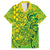 Cook Islands Vaa Polynesian Art Tattoo Family Matching Off The Shoulder Long Sleeve Dress and Hawaiian Shirt National Color