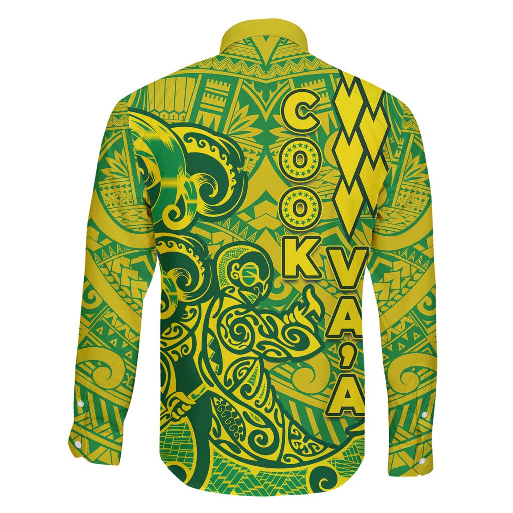 Cook Islands Va'a Polynesian Art Tattoo Family Matching Off Shoulder Maxi Dress and Hawaiian Shirt National Color LT03 - Polynesian Pride