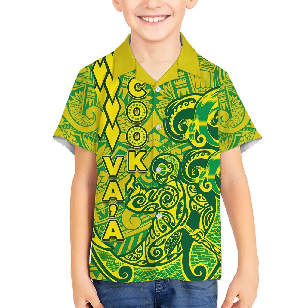 Cook Islands Vaa Polynesian Art Tattoo Hawaiian Shirt National Color