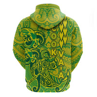 Cook Islands Va'a Polynesian Art Tattoo Hoodie National Color LT03 - Polynesian Pride