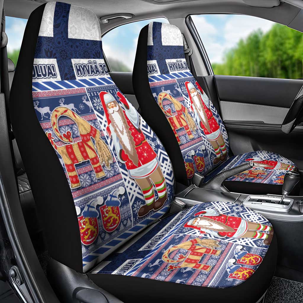 Yule Goat Joulupukki Finnish Christmas Car Seat Cover Scandinavian Pattern LT03 - Polynesian Pride
