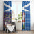 Santa Claus Thistle Scottish Christmas Window Curtain Tartan Pattern