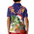 Hawaii Honu Mele Kalikimaka Kid Polo Shirt Santa Tropical Flower Aloha Summer Blue Version LT03 - Polynesian Pride