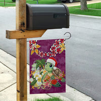 Hawaii Honu Mele Kalikimaka Garden Flag Santa Tropical Flower Aloha Summer Pink Version LT03 - Polynesian Pride