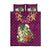 Hawaii Honu Mele Kalikimaka Quilt Bed Set Santa Tropical Flower Aloha Summer Pink Version LT03 Pink - Polynesian Pride