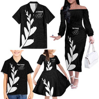 Personalised New Zealand Canoeing Special Jersey Family Matching Off The Shoulder Long Sleeve Dress and Hawaiian Shirt LT03 - Polynesian Pride