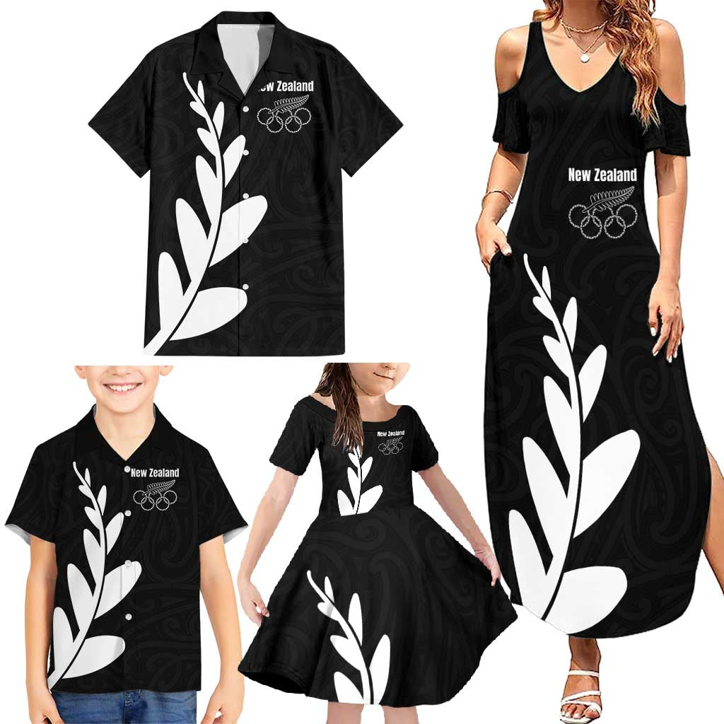 Personalised New Zealand Canoeing Special Jersey Family Matching Summer Maxi Dress and Hawaiian Shirt LT03 - Polynesian Pride