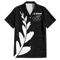 Personalised New Zealand Canoeing Special Jersey Family Matching Summer Maxi Dress and Hawaiian Shirt LT03 Dad's Shirt - Short Sleeve Black - Polynesian Pride
