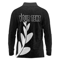 Personalised New Zealand Canoeing Special Jersey Long Sleeve Polo Shirt