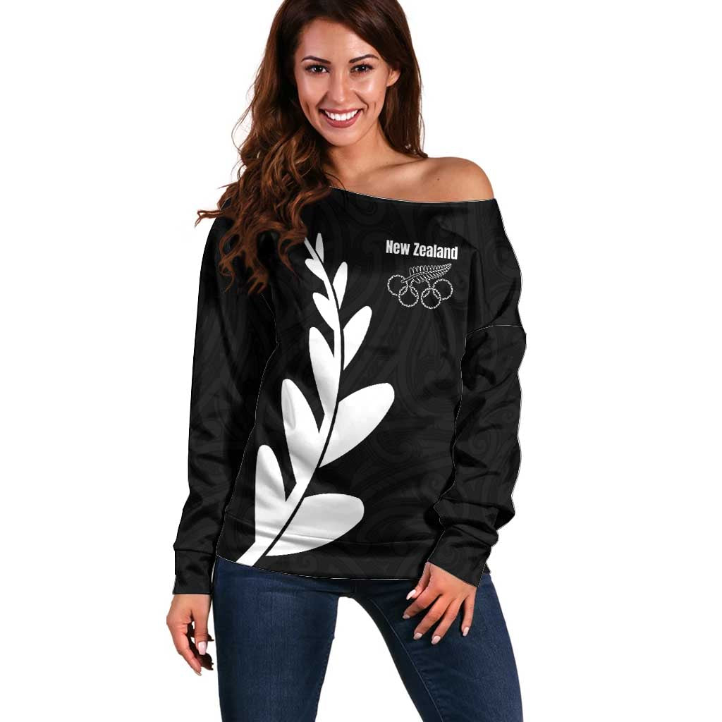 Personalised New Zealand Canoeing Special Jersey Off Shoulder Sweater