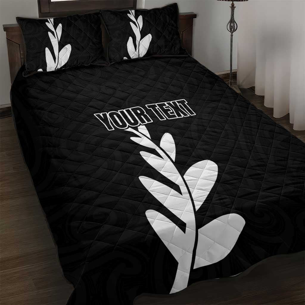Personalised New Zealand Canoeing Special Jersey Quilt Bed Set LT03 Black - Polynesian Pride