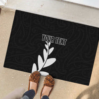 Personalised New Zealand Canoeing Special Jersey Rubber Doormat