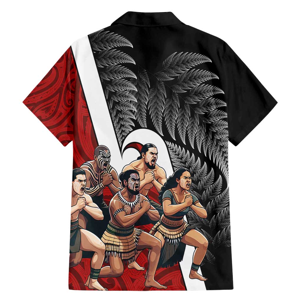 New Zealand Te Matatini Family Matching Tank Maxi Dress and Hawaiian Shirt Kapa Haka and Silver Fern - Maori Art Pattern LT03 - Polynesian Pride