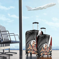 New Zealand Te Matatini Luggage Cover Kapa Haka and Silver Fern - Maori Art Pattern LT03 - Polynesian Pride