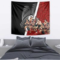 New Zealand Te Matatini Tapestry Kapa Haka and Silver Fern - Maori Art Pattern LT03 - Polynesian Pride