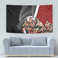 New Zealand Te Matatini Tapestry Kapa Haka and Silver Fern - Maori Art Pattern LT03 - Polynesian Pride