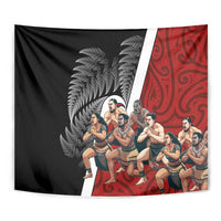 New Zealand Te Matatini Tapestry Kapa Haka and Silver Fern - Maori Art Pattern LT03 - Polynesian Pride