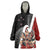 New Zealand Te Matatini Wearable Blanket Hoodie Kapa Haka and Silver Fern - Maori Art Pattern