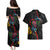 New Zealand Tui Birds Love Couple Couples Matching Puletasi and Hawaiian Shirt The Heart of Silver Fern Leaves and Maori Tattoo Pattern