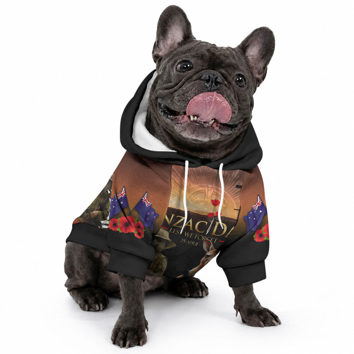 New Zealand and Australia ANZAC Day Pet Hoodie LT03 - Polynesian Pride