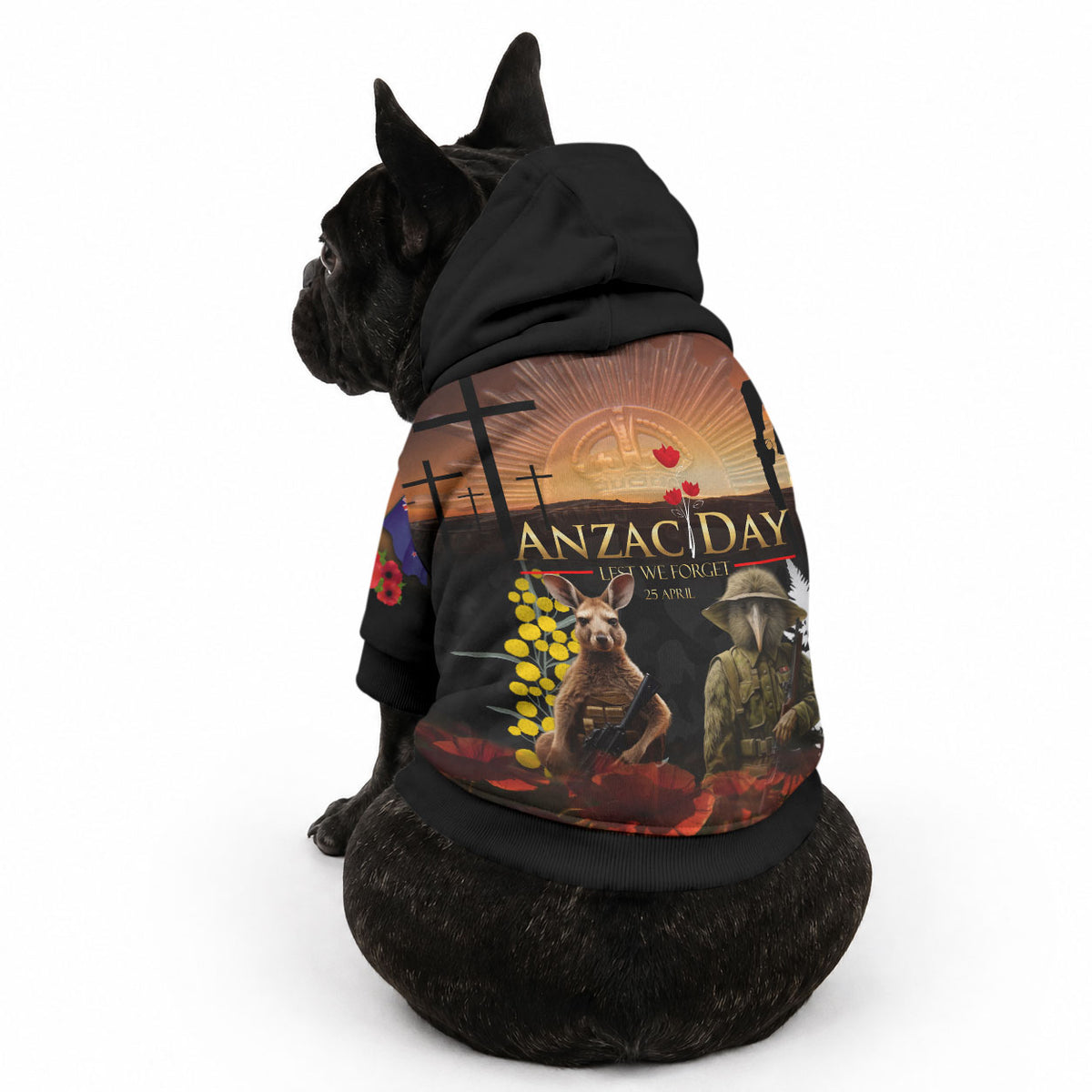 New Zealand and Australia ANZAC Day Pet Hoodie LT03 - Polynesian Pride