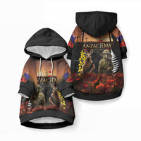New Zealand and Australia ANZAC Day Pet Hoodie LT03 Pullover Black - Polynesian Pride