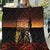 New Zealand and Australia ANZAC Day Quilt Kiwi Bird and Kangaroo Soldier LT03 Black - Polynesian Pride