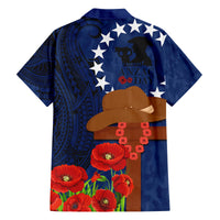 Cook Island ANZAC Day Family Matching Puletasi and Hawaiian Shirt Soldier Paying Respect We Shall Remember Them LT03 - Polynesian Pride