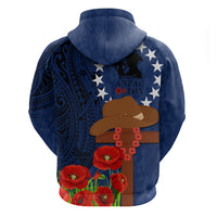 Cook Island ANZAC Day Hoodie Soldier Paying Respect We Shall Remember Them LT03 - Polynesian Pride