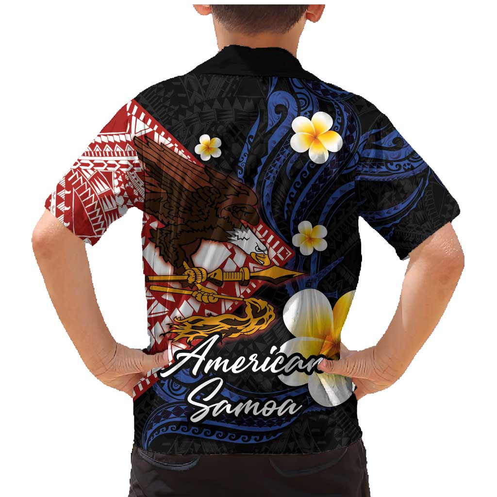 American Samoa Flag Day Family Matching Mermaid Dress and Hawaiian Shirt Polynesian Tatau Art and Plumeria LT03 - Polynesian Pride