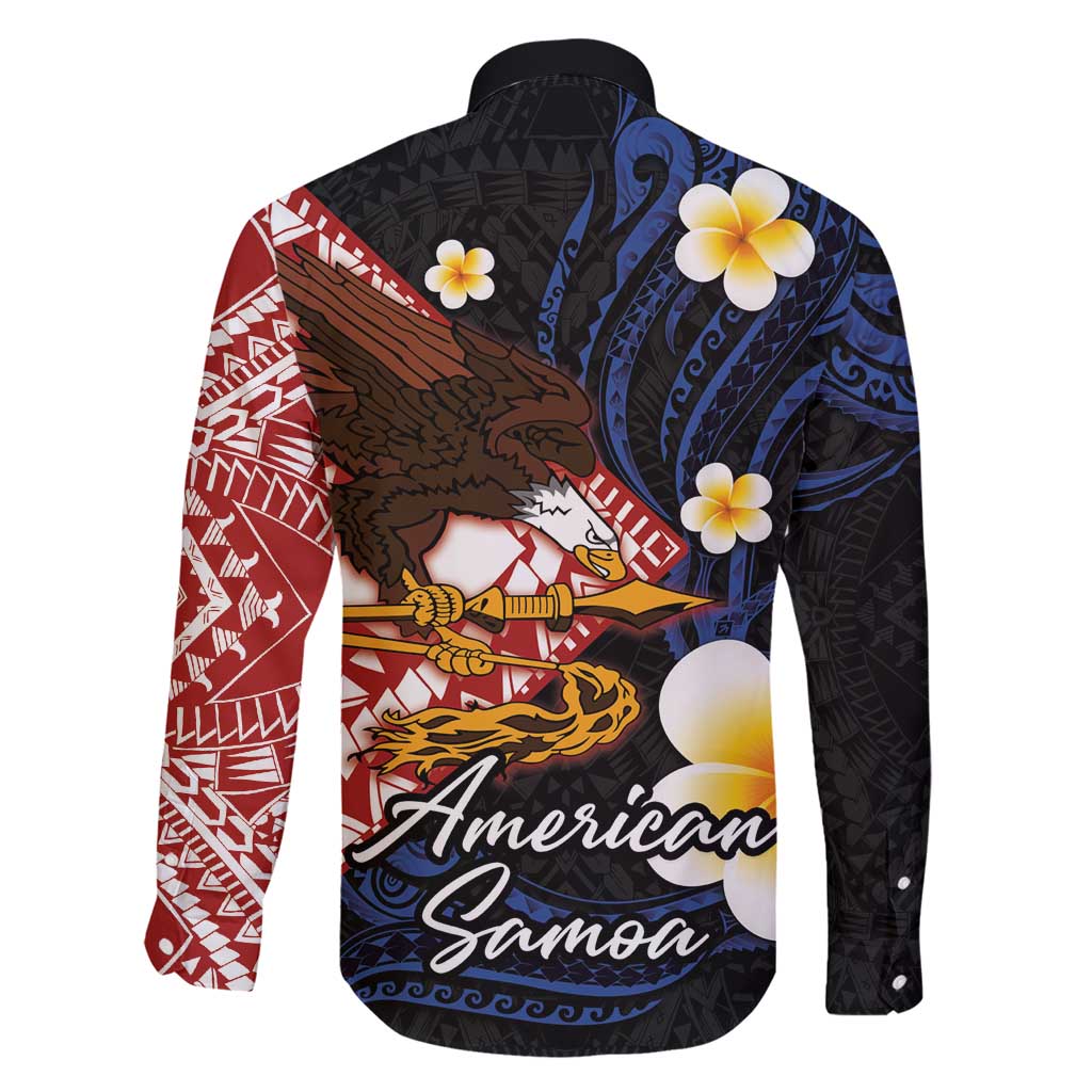 American Samoa Flag Day Family Matching Short Sleeve Bodycon Dress and Hawaiian Shirt Polynesian Tatau Art and Plumeria LT03 - Polynesian Pride