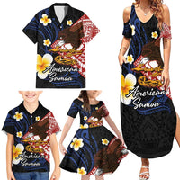 American Samoa Flag Day Family Matching Summer Maxi Dress and Hawaiian Shirt Polynesian Tatau Art and Plumeria LT03 - Polynesian Pride