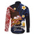 American Samoa Flag Day Family Matching Tank Maxi Dress and Hawaiian Shirt Polynesian Tatau Art and Plumeria