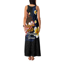 American Samoa Flag Day Family Matching Tank Maxi Dress and Hawaiian Shirt Polynesian Tatau Art and Plumeria LT03 - Polynesian Pride