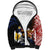 American Samoa Flag Day Sherpa Hoodie Polynesian Tatau Art and Plumeria