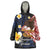 American Samoa Flag Day Wearable Blanket Hoodie Polynesian Tatau Art and Plumeria