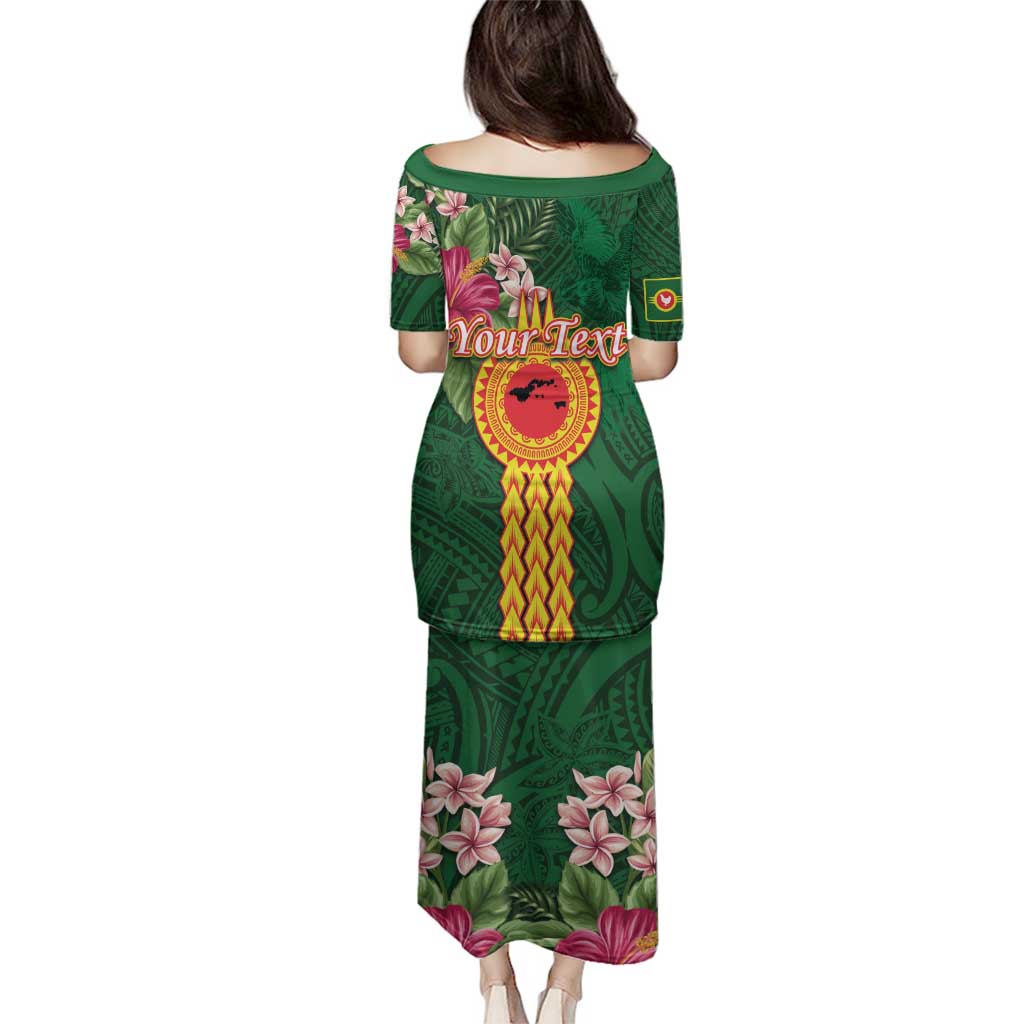 Personalised Manuʻa Islands Family Matching Puletasi and Hawaiian Shirt Polynesian Style with Rooster Tattoo and Tropical Plants LT03 - Polynesian Pride