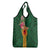 Manuʻa Islands Grocery Bag Polynesian Style with Rooster Tattoo and Tropical Plants